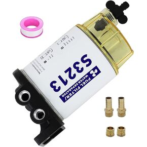 S3213 oil-water separator assembly for fuel filter is suitable for 3/8 inch Npt outboard motor replacement #35-60494-1, S3213, 18-7932-1, 18-17928 and 35-809097 are suitable for outboard motors.