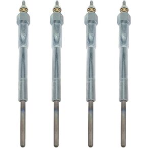 4PCS Glow Plug for Isuzu NPR NQR NRR NPR-HD FTR FVR Reach ELF 200 300 400 4JJ1 3.0L 4HK1 5.2L Diesel Engines, 12V Nickel Alloy Heating Element, Direct Fit Replacement
