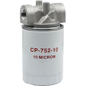 10 ميكرون مرشح زيت هيدروليكي 10 ميكرون 3/4 "15psi 20gpm 200psi 10 ميكرون مرشح ترشيح للزيوت الهيدروليكية الهيدروليكية مع منافذ المؤشر 221006 CP75210 CP-752-10 مرشحات الزيت التجميع