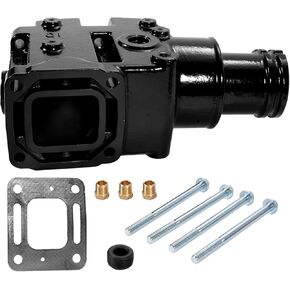 Marine Exhaust Riser Elbow Fits V6 V8 Mercruiser Engines Manifold Elbow 1981-2002 Replaces 8079882A 807988Q03 807914A1 44354, W/Gaskets & Bolts