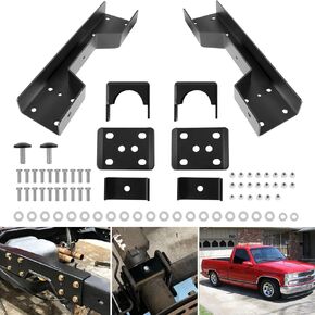 6 "Drop Flip Kit & C Notch Kit Support Leach Leach For Chevy Silverado GMC Sierra 1500 C1500 1988-1998 Pickup Truck Lowering Drop C-Notch Kit
