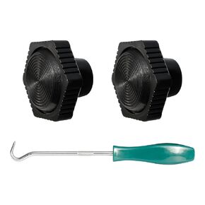 2 Pcs Black Wiper Switch Knob New, Fit for 1985 1986 1987 1988 1989 1990 1991 Ford F-100, F-150, F-250, F-350 Bronco Truck, Hexagon Knob Mounts to The Windshield Wiper Switch