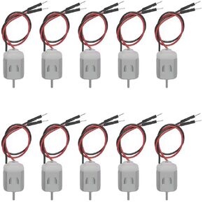 DC Motor 3V 6V for Hobby Toy Projects with Arduino, ESP32, ESP8266, Raspberry Pi, 10 Pieces