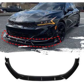 Front Bumper Lip Fit for Kia K5 GT-Line 2020-2025,3 PCS Front Bumper Lip Body Kit Spoiler Compatible with 2020-2025 Kia K5 GT Line Front Splitter, Gloss Black