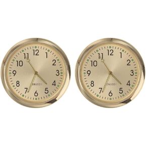 2pcs Car Clock Auto Dashboard Clock Auto Clock Stick on Clock Car Dash Clock Automotive Dashboard Clock Mini Clock Car Dashboard Clock
