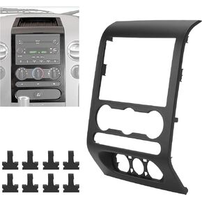 HECASA Dash Radio Bezel Center Trim Panel Compatible with 2004-2008 Ford F-150 F150 Replacement for 4L3Z1504302AAA Center Dashboard Radio Panel Trim Bezel