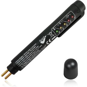 Brake Fluid Liquid Tester Pen, Car Diagnostic Testing Tool with 5 LED Indicators for DOT3 DOT4 DOT5.1 Brake Fluid, Hydraulic Oil Moisture Analyzer for Auto Engine Checking