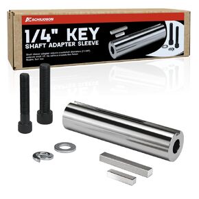 Shaft Adapter Sleeve Extended 1 to 1 1/8 Inch 1/4" Key Adapter Compatible for Gas Engine Crank Shafts to Enlarge The Crank Diameter to Fit Pulleys, Gear Boxes Etc