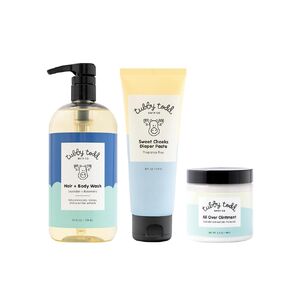 Tubby Todd Complete 4-Step Baby Skincare Routine - The Baby Bundle - Standard Size Fragrance-Free