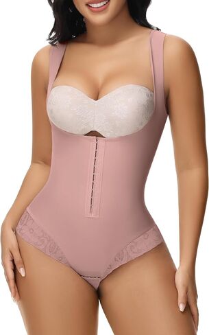 SHAPSHE Shapewear Bodysuit for Women Tummy Control Fajas Colombianas Waist Trainer Girdle Thong Open Bust Body Shaper in Saudi Arabia