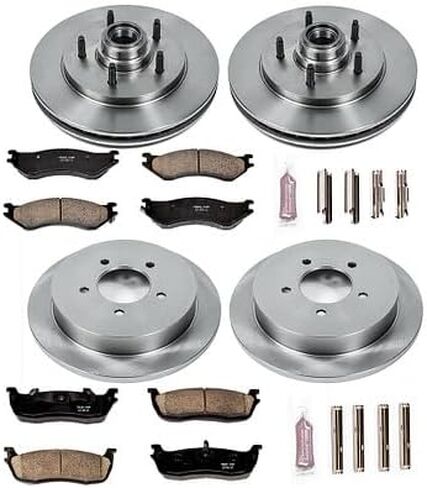 POWERSTOP KOE1880 Autospecialty Front and Rear Replacement Brake Kit-OE Brake Rotors & Ceramic Brake Pads in Saudi Arabia