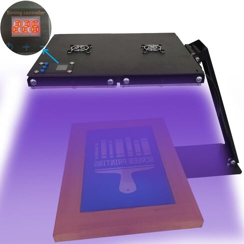 وحدة تعريض LED لطباعة الشاشة - تصميم قابل للطي، وقت تعريض قابل للتعديل من 1 إلى 999 ثانية لصنع لوحة طباعة الشاشة والأنماط الزرقاء (50 وات) in Saudi Arabia
