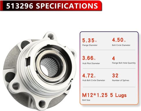 513296 مجموعة محمل محور العجلات الأمامية لنيسان ألتيما 2007-18 ، ل Pathfinder 2013-19 ، من أجل Murano 2009-18 ، من أجل Maxima 2009-19 ، من أجل Quest 2011-17 ، لـ Infiniti QX60 2014-19 ، لـ JX35 2013 in Saudi Arabia
