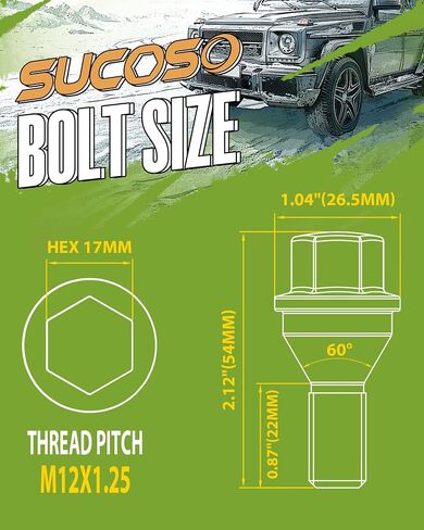 14x1.25 OEM Lug Bolts Fit for BMW 2-Series 3-Series 4-Series 5-Series 6-Series 7-Series X1 X2 X3 X4 X5 X6 M3 M4 M5 M6 i3 i8, M14x1.25 Lug Bolts Black 20PC 28mm Shank Length Conical Seat in Saudi Arabia
