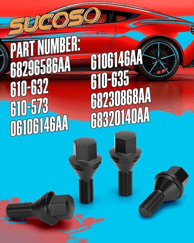 14x1.25 OEM Lug Bolts Fit for BMW 2-Series 3-Series 4-Series 5-Series 6-Series 7-Series X1 X2 X3 X4 X5 X6 M3 M4 M5 M6 i3 i8, M14x1.25 Lug Bolts Black 20PC 28mm Shank Length Conical Seat in Saudi Arabia