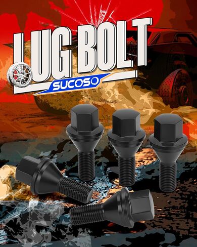 14x1.25 OEM Lug Bolts Fit for BMW 2-Series 3-Series 4-Series 5-Series 6-Series 7-Series X1 X2 X3 X4 X5 X6 M3 M4 M5 M6 i3 i8, M14x1.25 Lug Bolts Black 20PC 28mm Shank Length Conical Seat in Saudi Arabia