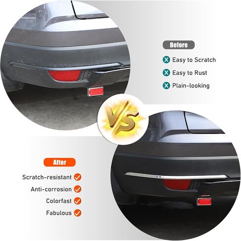 Rear Fog Lights Lamp Cover Trim Compatible with Honda Pilot 2019-2022,Automotive Tail Fog Lights Lamp Cover Protector Decor Exterior Accessories (Bright) in Saudi Arabia