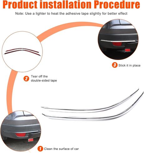 Rear Fog Lights Lamp Cover Trim Compatible with Honda Pilot 2019-2022,Automotive Tail Fog Lights Lamp Cover Protector Decor Exterior Accessories (Bright) in Saudi Arabia