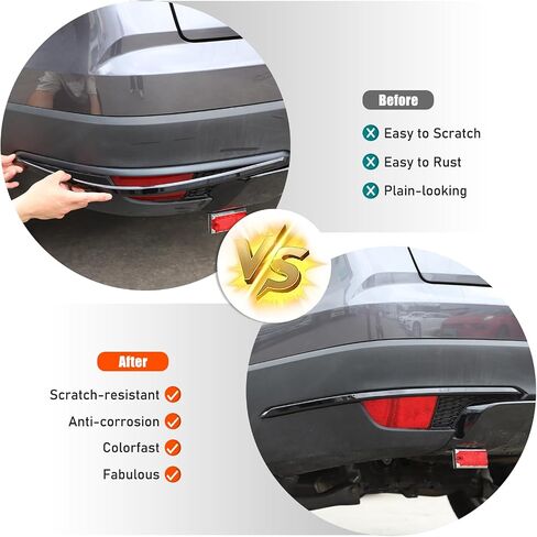 Rear Fog Lights Lamp Cover Trim Compatible with Honda Pilot 2019-2022,Automotive Tail Fog Lights Lamp Cover Protector Decor Exterior Accessories (Bright) in Saudi Arabia