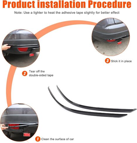 Rear Fog Lights Lamp Cover Trim Compatible with Honda Pilot 2019-2022,Automotive Tail Fog Lights Lamp Cover Protector Decor Exterior Accessories (Bright) in Saudi Arabia
