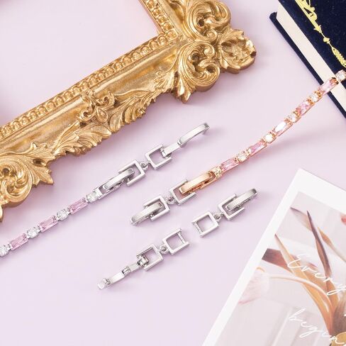 6pcs Necklace Bracelet Extenders, Foldover Watch Band Extension Clasp, Copper Extension Jewelry Clasps for Jewelry Making- Gold & Silver in Saudi Arabia
