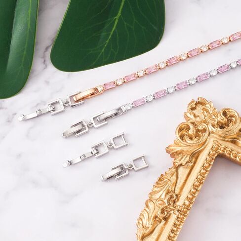 6pcs Necklace Bracelet Extenders, Foldover Watch Band Extension Clasp, Copper Extension Jewelry Clasps for Jewelry Making- Gold & Silver in Saudi Arabia