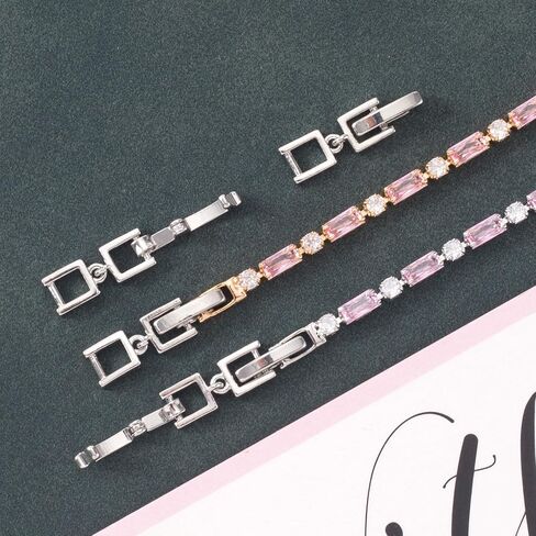 6pcs Necklace Bracelet Extenders, Foldover Watch Band Extension Clasp, Copper Extension Jewelry Clasps for Jewelry Making- Gold & Silver in Saudi Arabia