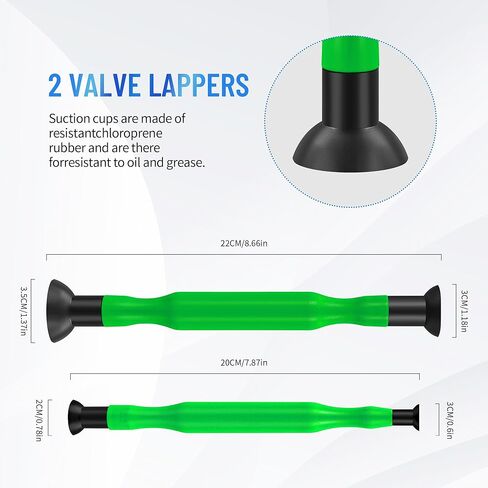 Valve Spring Compressor | 10 Piece Spring Clamp Tool Kit with C Clamp, Collet Pusher Adapters, Extension Rods, and Lever for Car, Motorcycle, ATV, and Small Engine Repairs (Green) in Kuwait