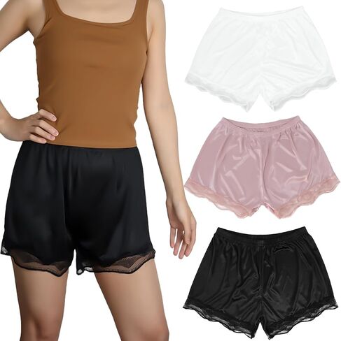 شورت نسائي سهل الارتداء تحت الفستان، نصف زلة، سروال قصير، تنورة منقسمة، يناسب الخصر من 66 سم إلى 44 سم in Kuwait