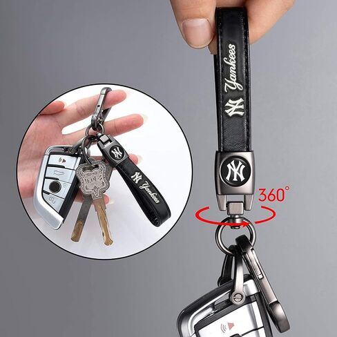 Leather Keychain for Baseball Fans,Car Keyring Replacement Key Fob Holder,Souvenir Gifts for Men Women in Saudi Arabia