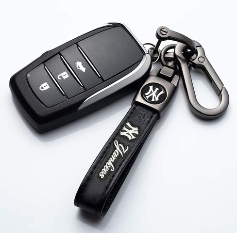 Leather Keychain for Baseball Fans,Car Keyring Replacement Key Fob Holder,Souvenir Gifts for Men Women in Saudi Arabia