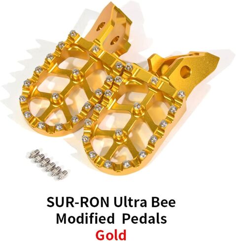 أوتاد قدم دراجة نارية 7075 دواسات الألومنيوم لـ Surron Ultra Bee ، تقع على قدم المساواة بين إكسسوارات دراجة Dirt Sur Ron Electric ، الذهب in Kuwait