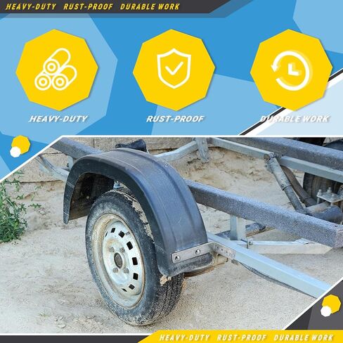 Zonon 2 Pack Flush Fender Bracket أو Flush Trailer أو Boat Trailers Brackets المجلفن بمصدات 8 "و 12" in Kuwait