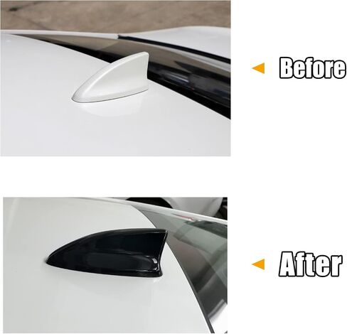CKE for 11th Gen Civic Compatible with Honda Civic 2025 2024 2023 2022 Accessories Car Shark Fin Antenna Topper Roof Aerial Cover Trim -Glossy Black in Saudi Arabia