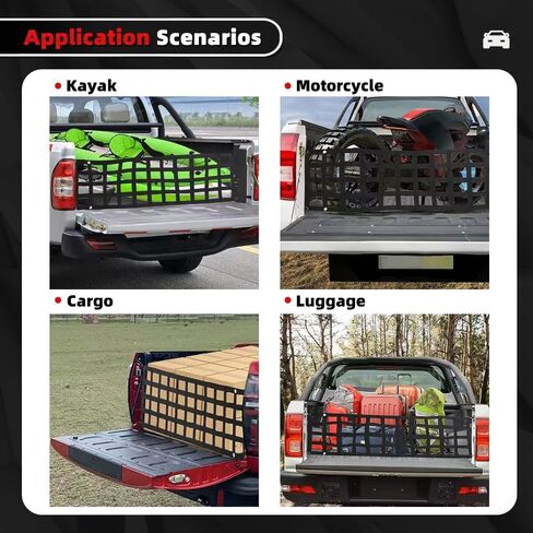 Tailgate Net for Pickup Truck Bed, Heavy Duty Tailgate Mesh Cargo Netting Cargo Net with Hooks for Chevrolet, Ford, Toyota, Dodge RAM, Jeep in Kuwait