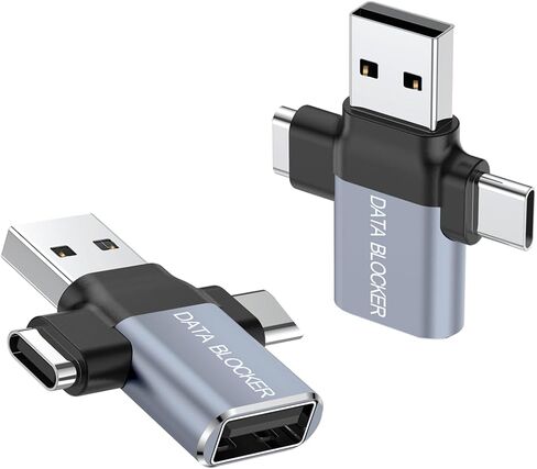 أداة حظر البيانات، أداة حظر بيانات USB عالمية 4 في 1، الحماية من التنزيل غير القانوني، مقاومة الاختراق مضمونة 100%، لجهاز iPhone 15 وأي شحن جهاز USB. 2 حزمة in Kuwait