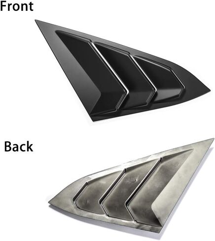 Thenice for 10th Gen Civic Rear Side Window Louvers Racing Style Triangular Window Glass Blinds Compatible with Honda Civic Sedan 2021 2020 2019 2018 2017 2016 -Matt Black in Saudi Arabia