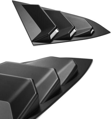 Thenice for 10th Gen Civic Rear Side Window Louvers Racing Style Triangular Window Glass Blinds Compatible with Honda Civic Sedan 2021 2020 2019 2018 2017 2016 -Matt Black in Saudi Arabia