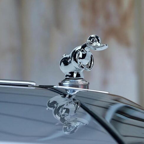 Angry Rubber Duck Hood Ornament, Little Angry Duck for Trucks Decors, Self Adhesive 3D Funny Angry Duck Decor Ornament Car Bonnet Decoration for Car, Desktop, Cabinet, Bar (Silver (Electroplat)) in Saudi Arabia