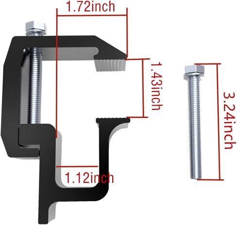 Mounting Clamps Truck Caps Camper Shell Replacement for Chevy Silverado Sierra 1500 2500 3500, Dakota Ram 1500 2500 3500, F150 F250, Titan 4 PCS (Black) in Saudi Arabia