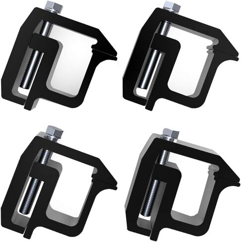 Mounting Clamps Truck Caps Camper Shell Replacement for Chevy Silverado Sierra 1500 2500 3500, Dakota Ram 1500 2500 3500, F150 F250, Titan 4 PCS (Black) in Saudi Arabia