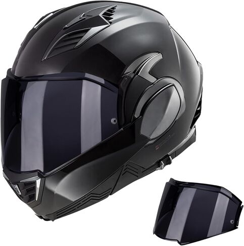 Valiant II Visor Face Shield Replacement For Valiant II Flip Up Motorcycle Helmet Accessories (Chrome Red) in Kuwait