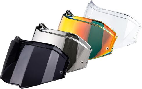 Valiant II Visor Face Shield Replacement For Valiant II Flip Up Motorcycle Helmet Accessories (Chrome Red) in Kuwait