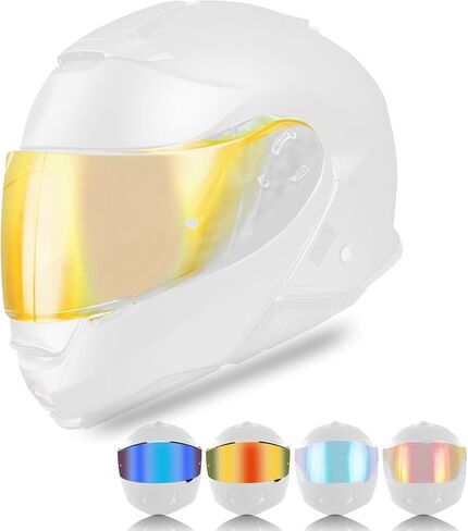 Motorcycle Wind Helmet Lens Visor, Scratch Resistant Windproof Helmet Visor Full Face PC Protective Lens for CNS-3 Replacement UVs Resistant (Blue) in Saudi Arabia