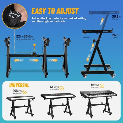 Keyboard Stand Piano Duty Piano Stand Z Style Adjustable Keyboard Stand Keyboard Holder Piano Keyboard Stand Fits 54, 61 And 88 Keys Electric Keyboards Digital Pianos in Kuwait