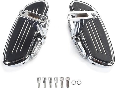 Chrome Streamline Motorcycle Passenger Footboard Floorboard with Mount Bracket Kits Fits for Harley Touring Models 1993-2024 23 22 21 Road King Road Glide Street Glide Electra Glide 93-Up in Saudi Arabia
