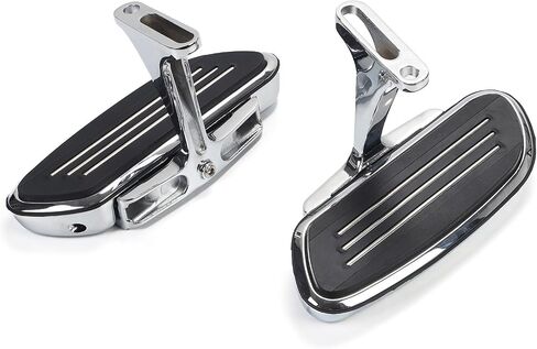 Chrome Streamline Motorcycle Passenger Footboard Floorboard with Mount Bracket Kits Fits for Harley Touring Models 1993-2024 23 22 21 Road King Road Glide Street Glide Electra Glide 93-Up in Saudi Arabia