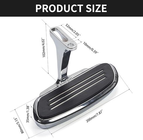 Chrome Streamline Motorcycle Passenger Footboard Floorboard with Mount Bracket Kits Fits for Harley Touring Models 1993-2024 23 22 21 Road King Road Glide Street Glide Electra Glide 93-Up in Saudi Arabia