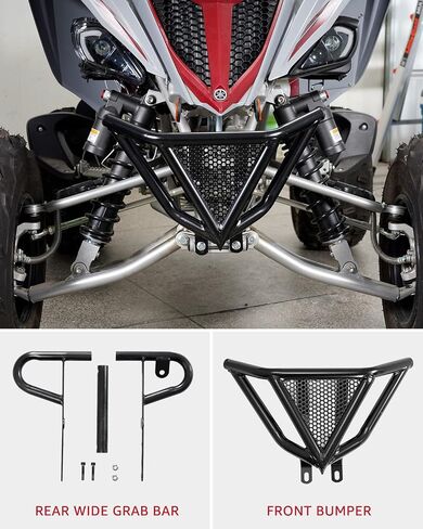 A & UTV Pro Front Pumper Guard & Rack Wide Grab Bar متوافق مع 2006-2022 Yamaha Raptor 700 / 700R ملحقات in Kuwait