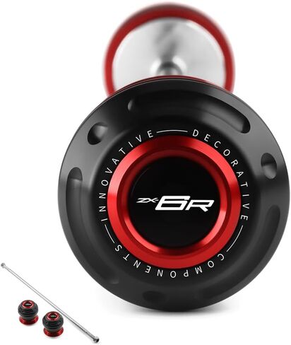 Motorcycle Front Axle Fork Wheel Crash Protector Slider Compatible With K.awasaki Ninja ZX6R 2024 2025 | ZX-6R ZX 6R ZX636 Accessories (Red) in Saudi Arabia